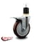Service Caster 5'' Maroon Poly Swivel 1-7/8'' Expanding Stem Caster Total Lock Brake SCC-EXTTL20S514-PPUB-MRN-178 - alternate 2